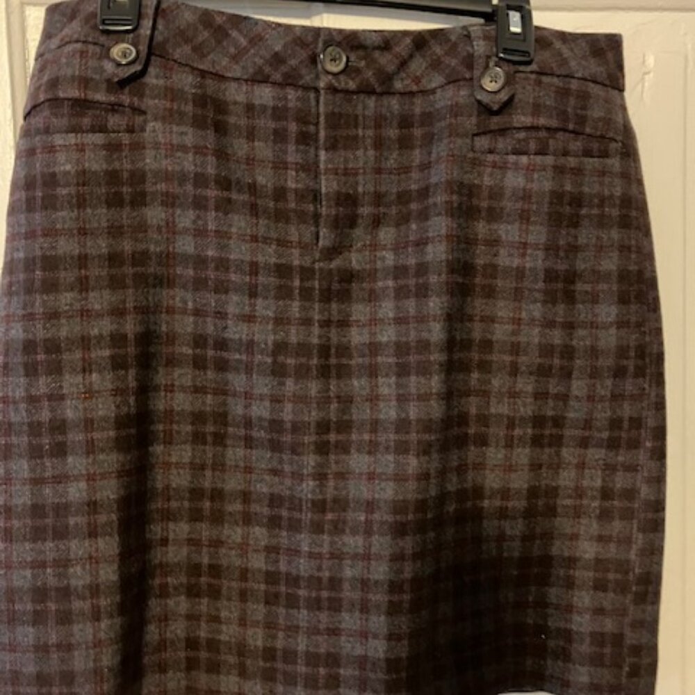 Eddie Bauer SZ 10 wool short skirt - plaid